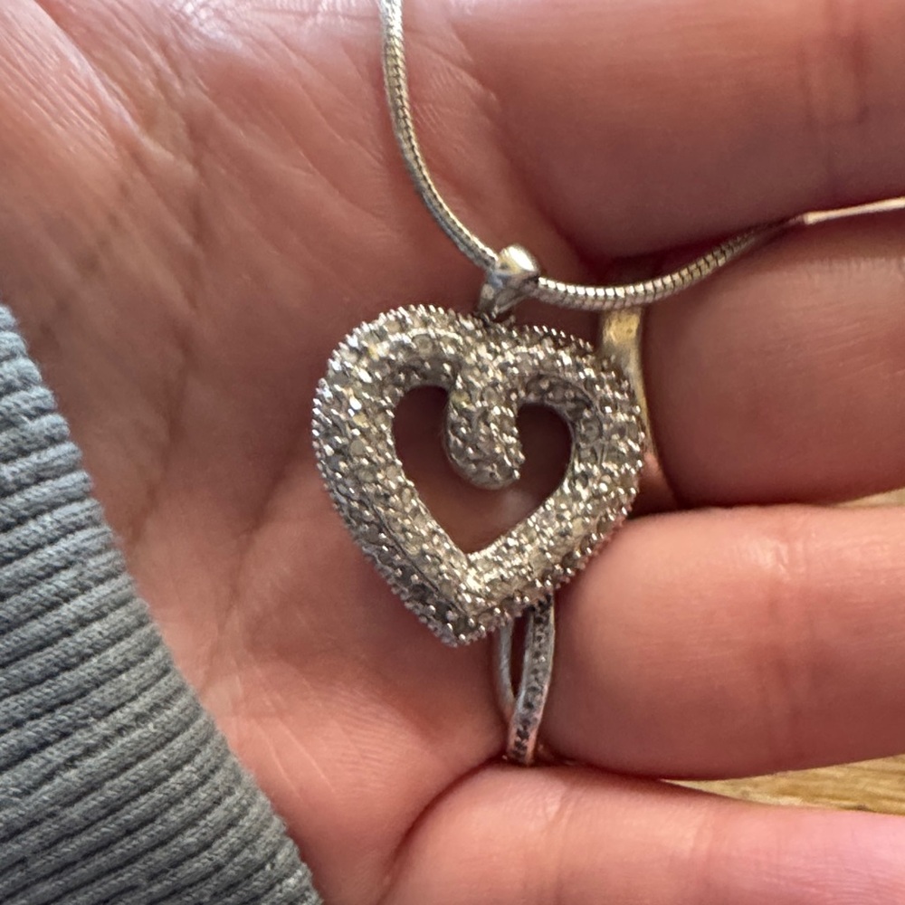 Consignment Item.. Sterling Silver Black And White Diamond View 2